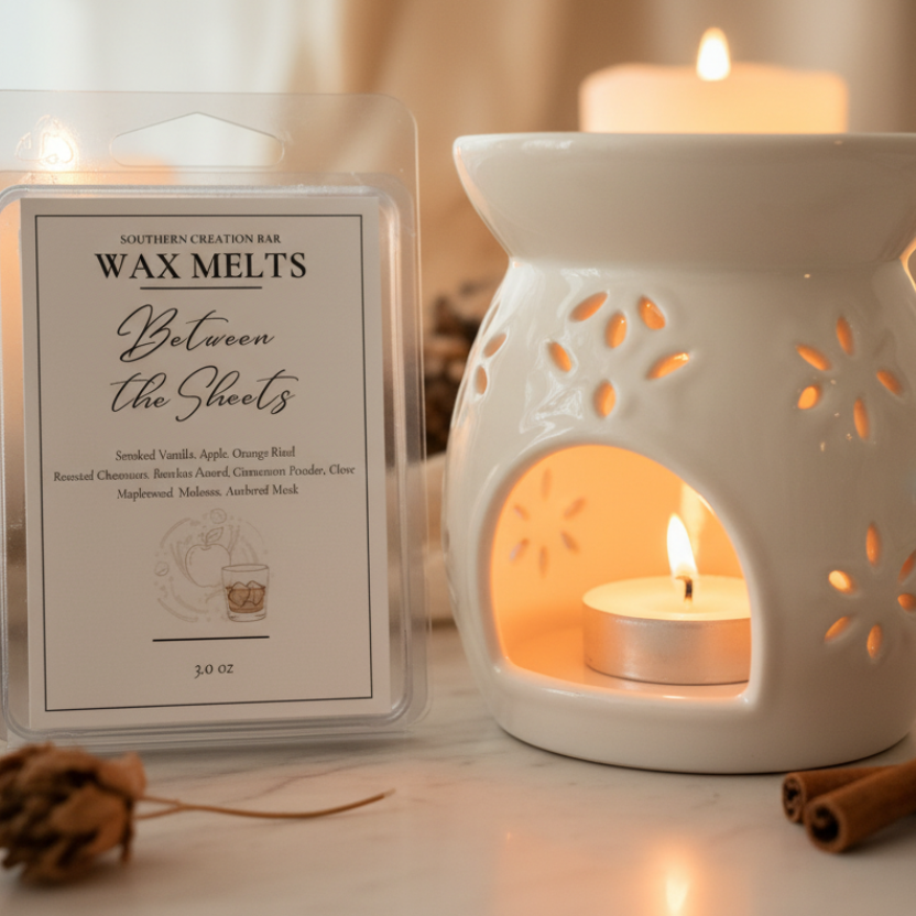 Wax melts with marble background